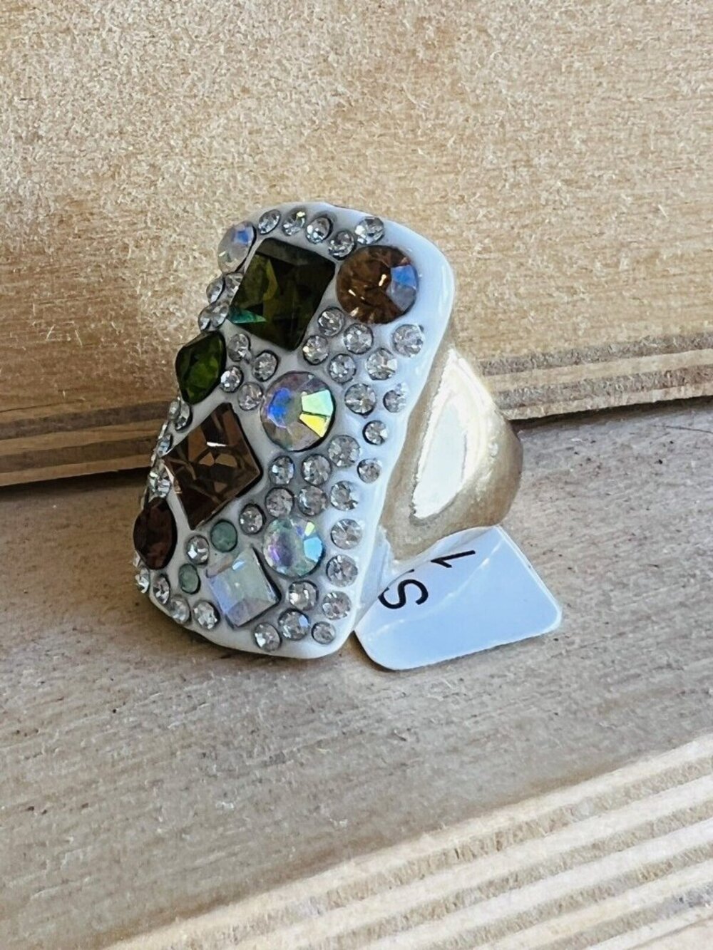 Los Angeles Boutique Statement Cocktail Ring NEW Designer Trendy Party Size 7